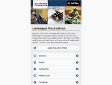 Tablet Screenshot of levesquerecreation.com